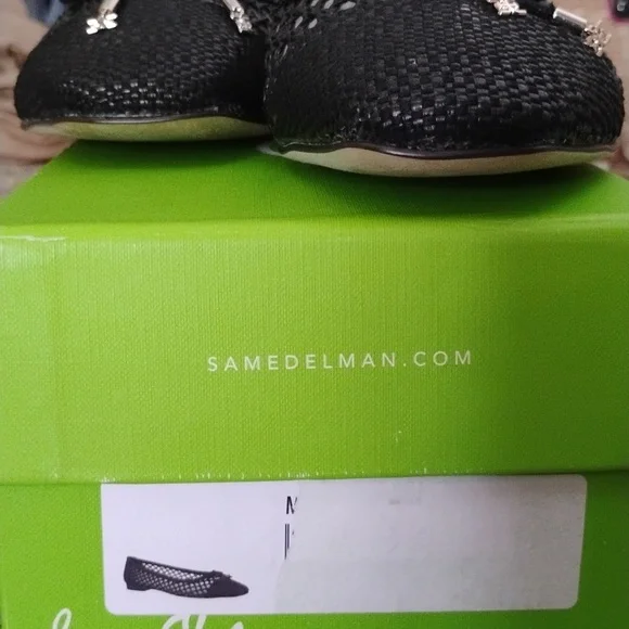 Sam Edelman Raffia  Black Mesh Ballet Flat - Picture 5 of 10